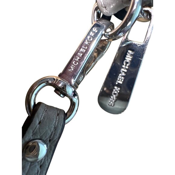 Michael Kors Pebbled Leather Wristlet Wallet With Card Slots & Zippered Closure - Picture 5 of 5